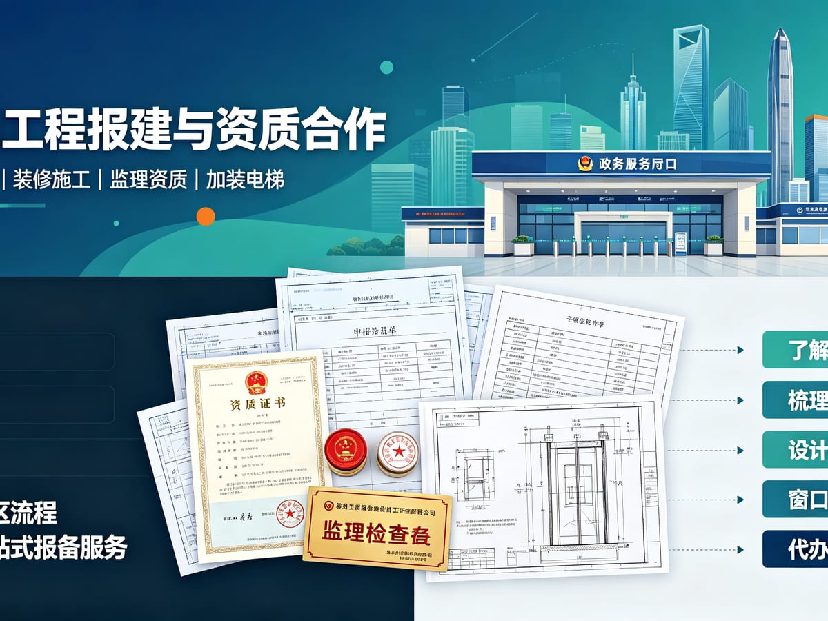 装修资质用于社区、街道办、城建办申报报备：代办流程与退件点