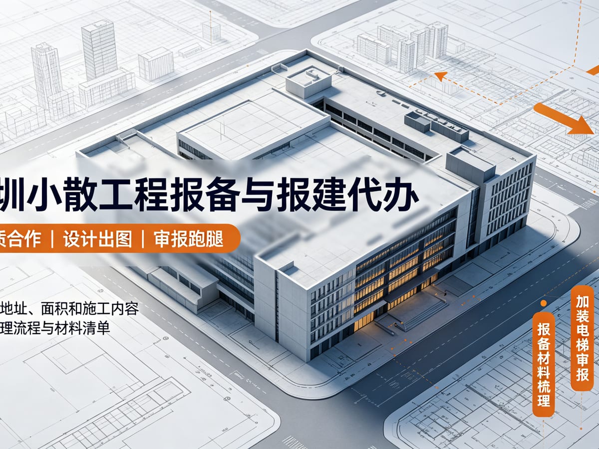 深圳小散工程报备代办怎么选：用路径判断、组卷能力和过程交付筛服务商